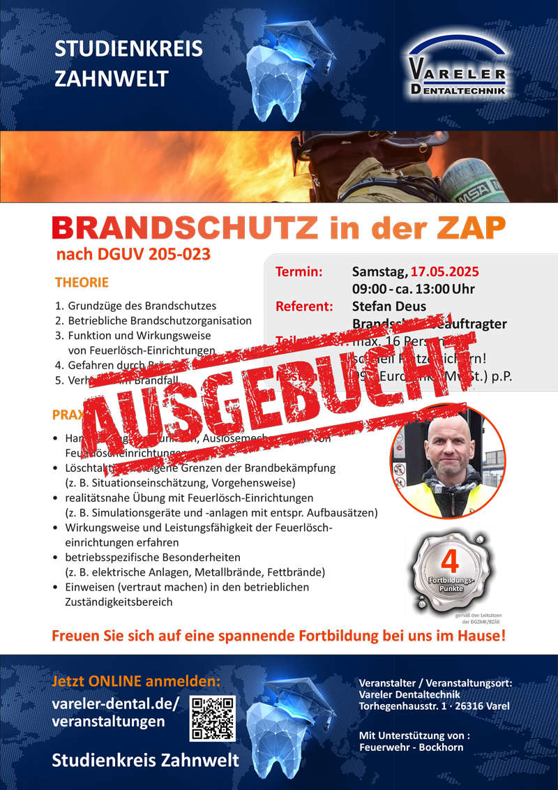 BRANDSCHUTZ in der ZAP nach DGUV 205-023