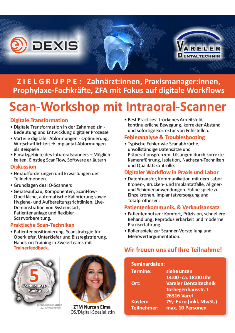 Scan-Workshop mit Intraoral-Scanner